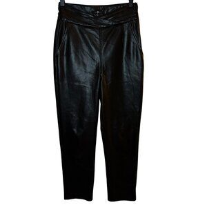 Seven for all‎ Mankind Crossover Waist Faux Leather Pants Women's XS
